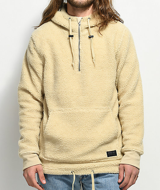 sherpa lined half zip