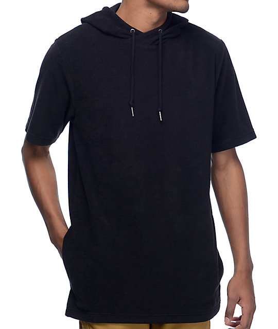 black hooded shirt