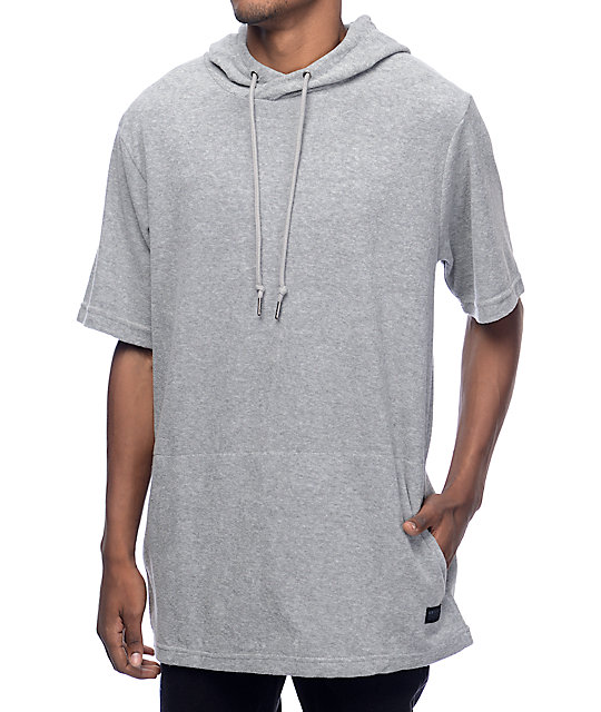 grey hooded t shirt