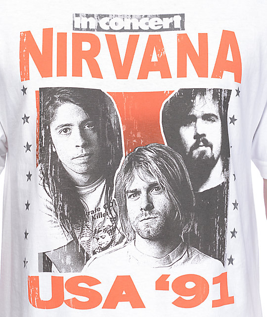 camiseta nirvana blanca