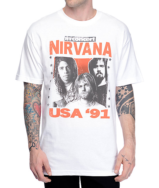 camiseta nirvana blanca