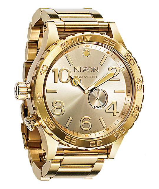 Nixon 51-30 All Gold Watch | Zumiez