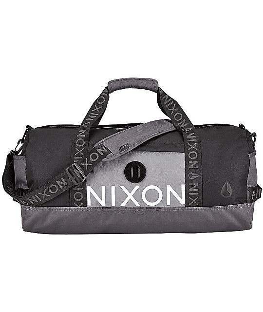 Nixon Pipes Black Dark Grey Duffle Bag