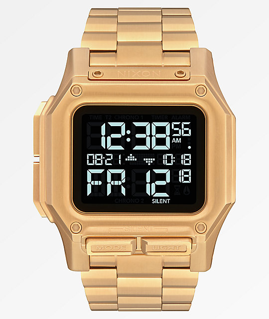 real gold digital watch