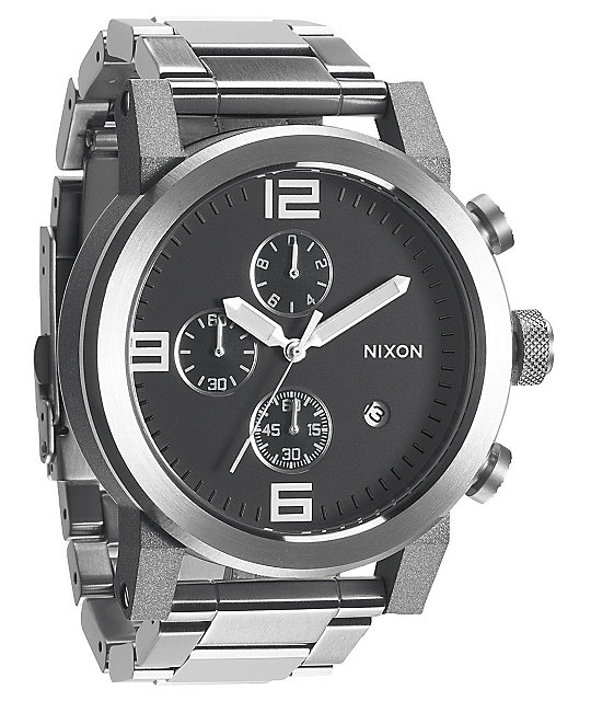 mens black chrome watches