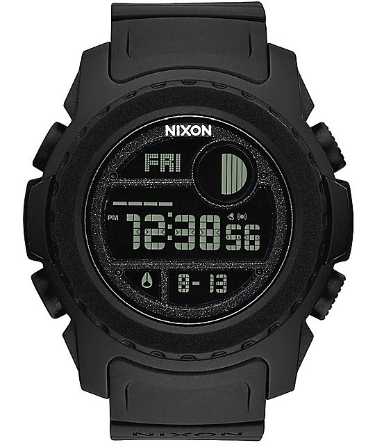 Nixon Super Unit All Black Digital Watch