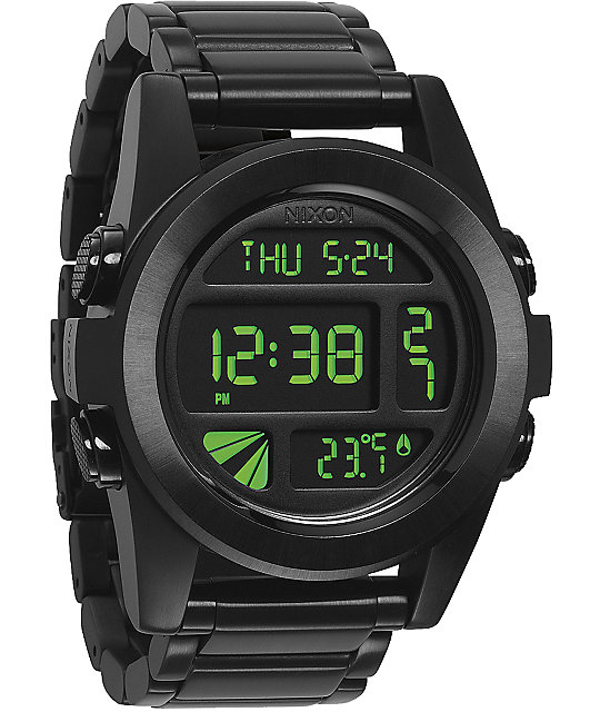 black digital watch