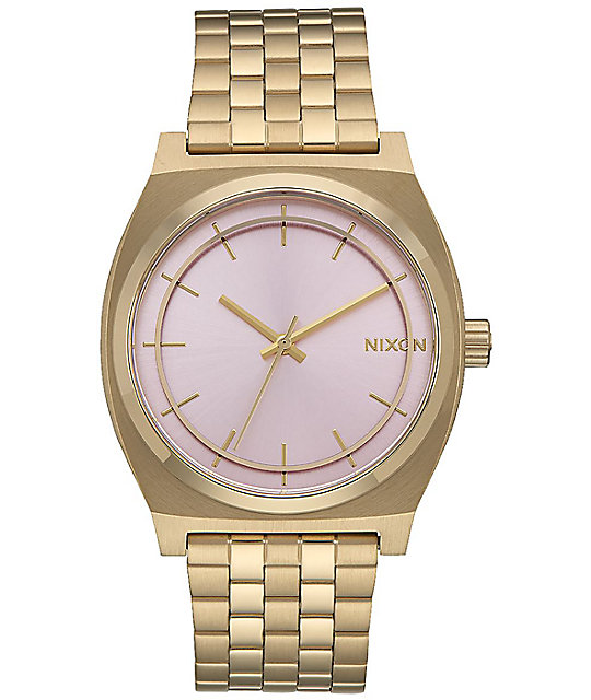 Nixon Time Teller Light Gold & Pink Watch | Zumiez