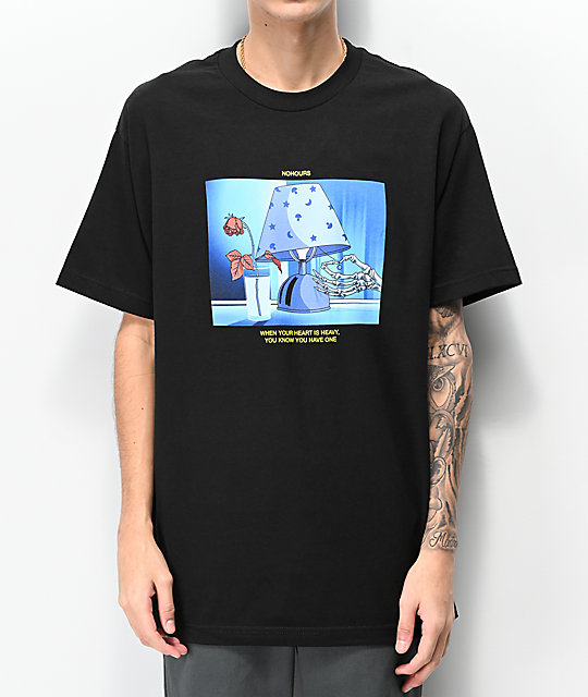 Nohours Heavy Heart Black T Shirt Zumiez