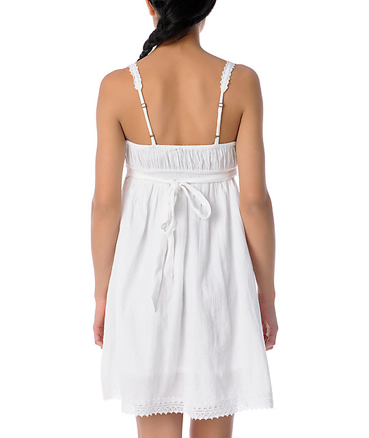 white gauze sundress