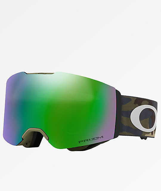 Oakley Fall Line Army Camo Prizm Jade Iridium Snowboard Goggles | Zumiez