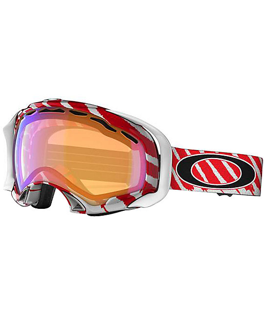 Oakley Shaun White Splice White & Red Snowboard Goggles | Zumiez