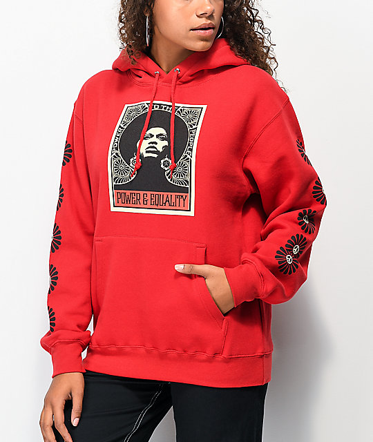 red graphic hoodie