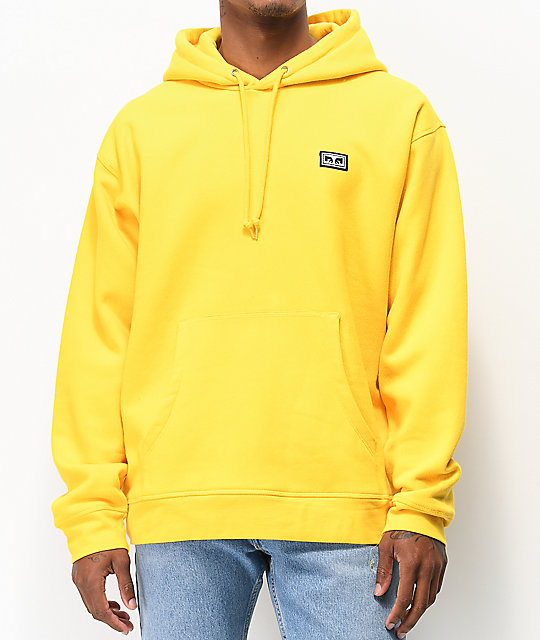 obey yellow hoodie