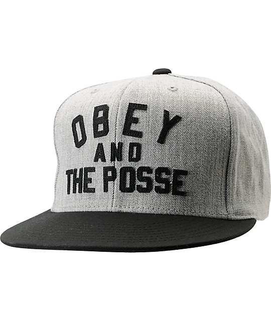 grey obey hat