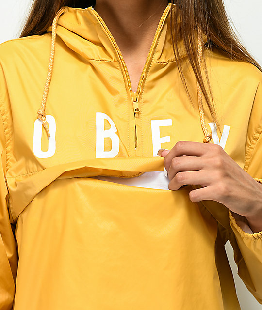 adidas hip yellow anorak jacket