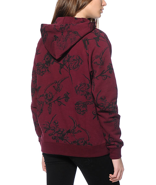 Obey Archie Embroidered Floral Hoodie | Zumiez