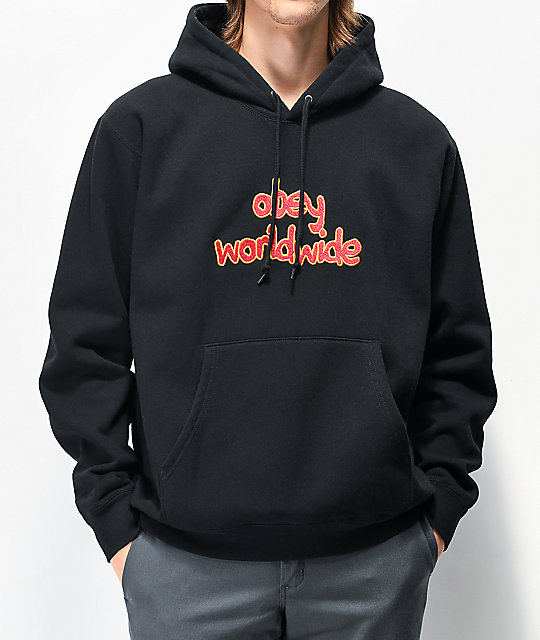 Obey Brigade Black Hoodie Zumiez