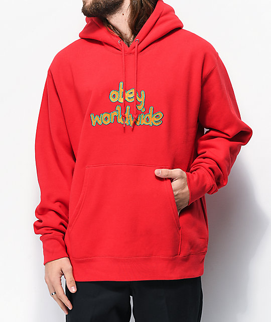 red champion hoodie zumiez