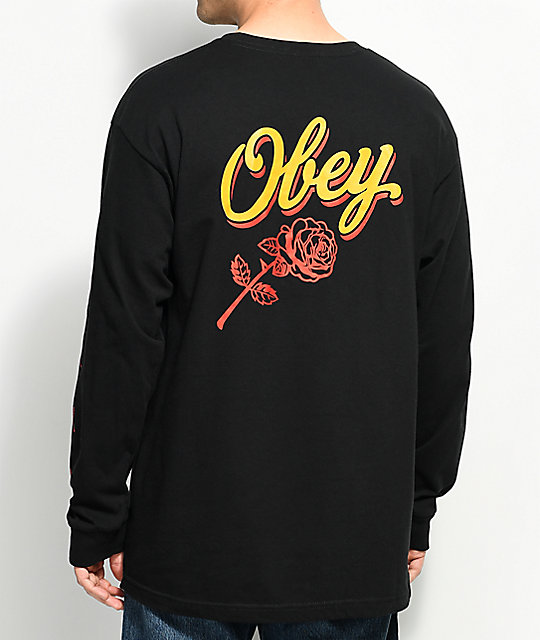 Obey Careless Whisper 2 Black Long Sleeve T Shirt Zumiez