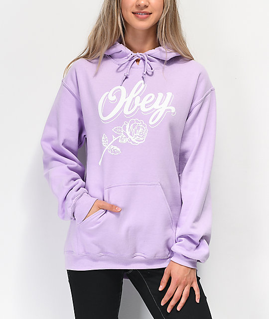 purple obey hoodie