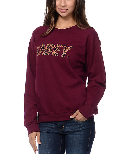 obey cheetah print sweatshirt