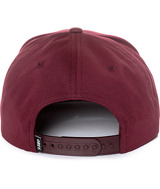 Obey Classic Patch Burgundy Snapback Hat | Zumiez