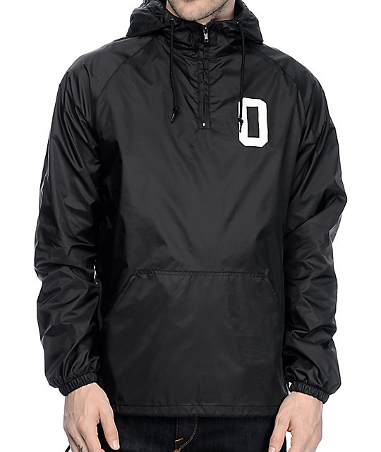 Obey Collegiate O Lined Black Anorak Jacket | Zumiez
