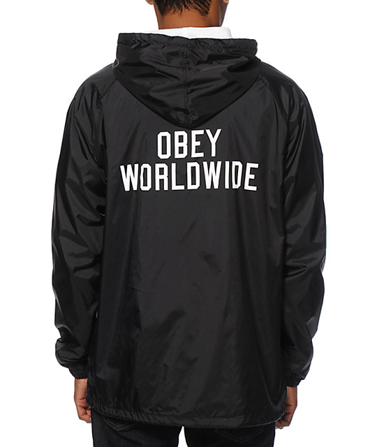 Obey Corner Block Hooded Coach Jacket | Zumiez