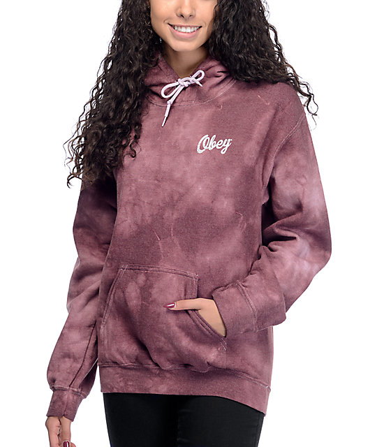 maroon tie dye hoodie