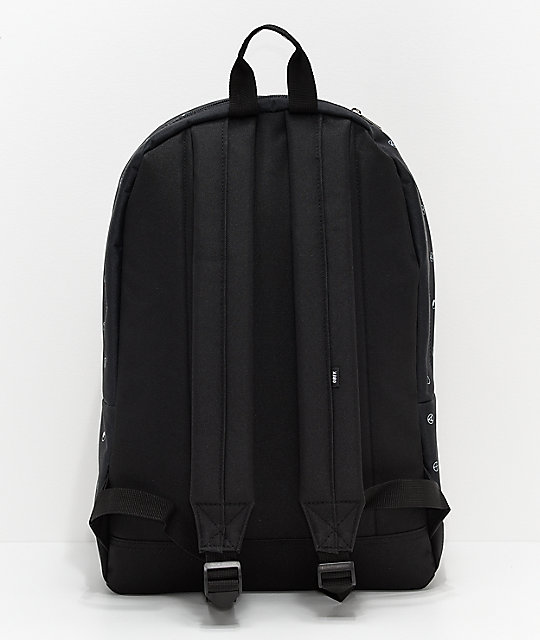 Obey Dropout Juvee Black & Symbol Pattern Backpack | Zumiez