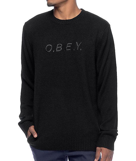 obey black sweater