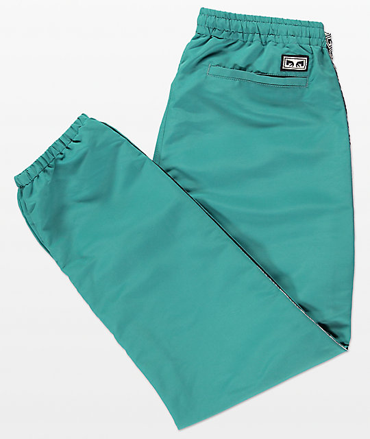 teal track pants