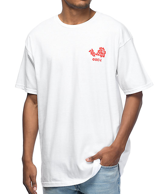Obey Flower White T-Shirt | Zumiez