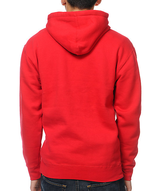 Obey Font Red Pullover Hoodie | Zumiez