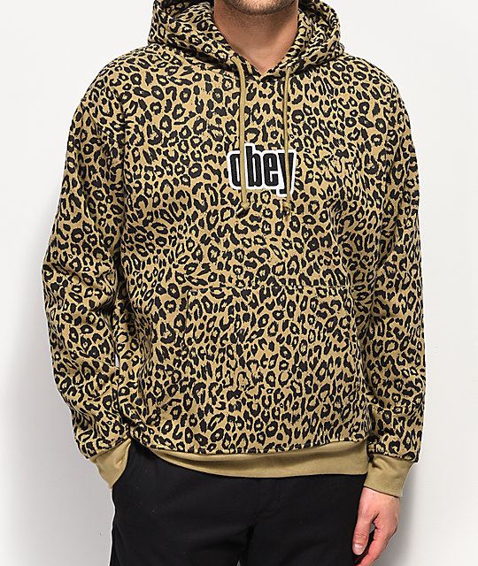 leopard hoodie mens