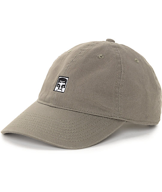 Obey Half Face Icon Olive Strapback Hat | Zumiez