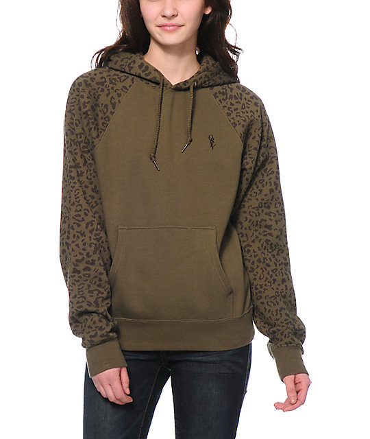 obey leopard hoodie