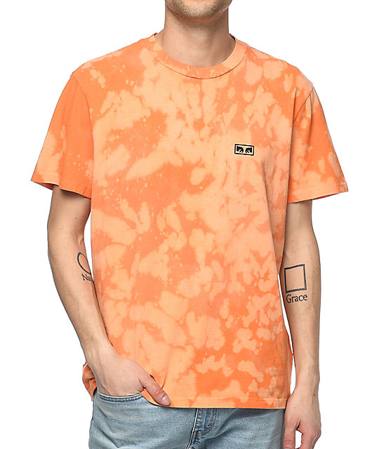 Obey Jumble Lofi Orange Bleach T-Shirt | Zumiez