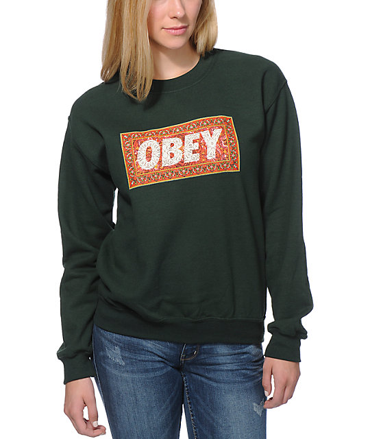 obey green sweatshirt