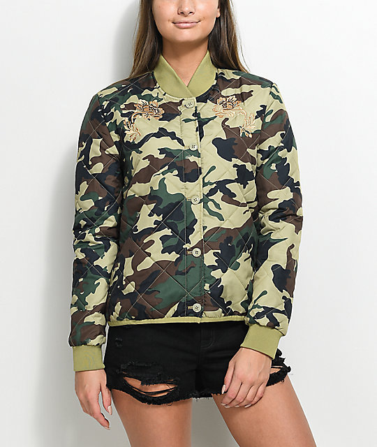 Obey Mercy Camo Bomber Jacket | Zumiez