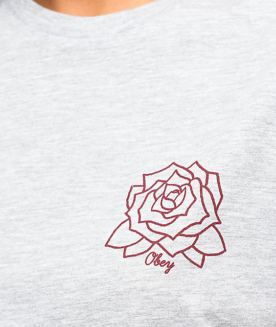 Obey Mira Rosa Grey Classic T-Shirt | Zumiez