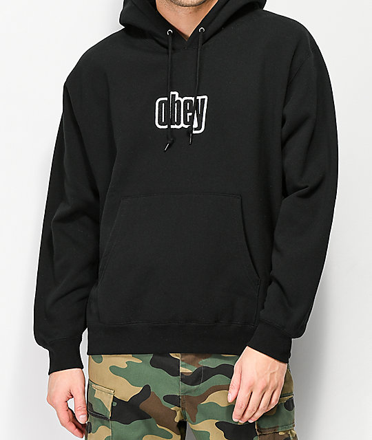 black obey hoodie