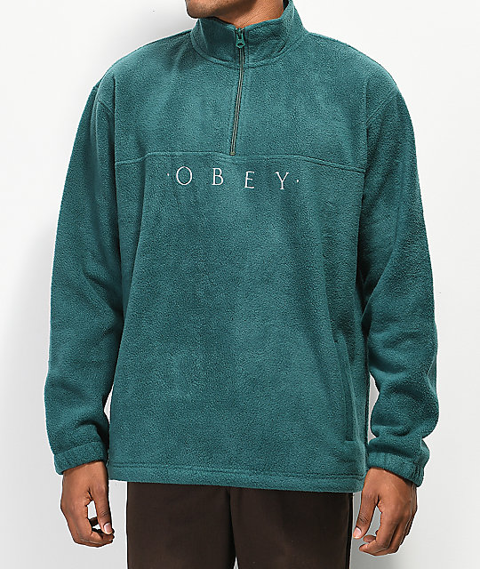 obey half zip sweatshirt