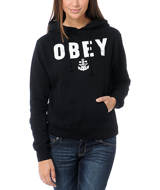 Obey Navy Black Pullover Hoodie | Zumiez