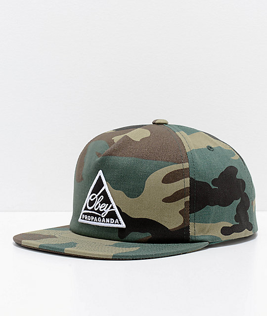 Obey New Federation III Camo Snapback Hat | Zumiez