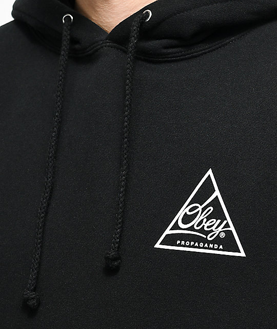 obey next round 2 black hoodie