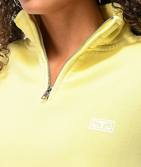 yellow quarter zip sweatshirt