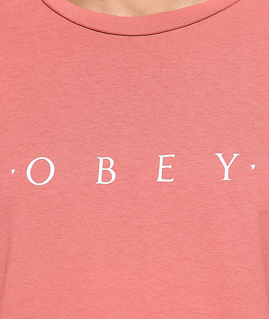 Obey Novel Dusty Rose Long Sleeve T-Shirt | Zumiez