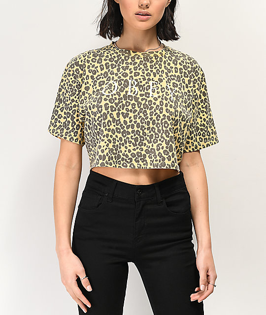 cropped leopard print top